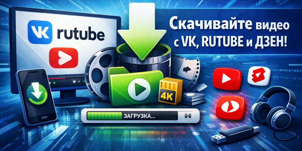 Сервис для скачивания видео с VK, Rutube и Дзена начал работать на Рунет