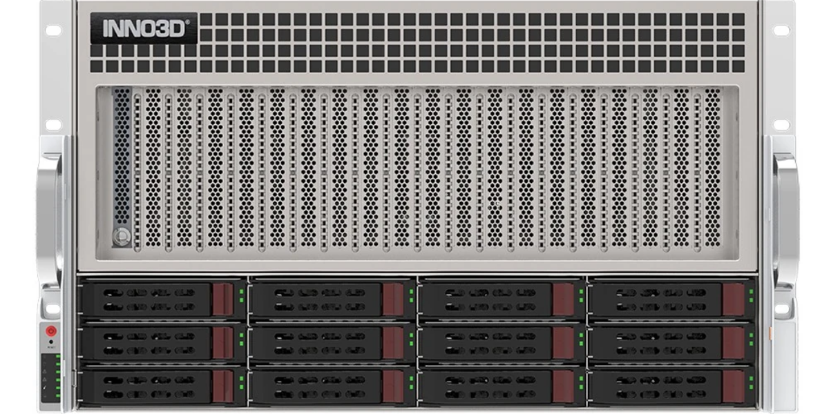 Два Intel Xeon 5-го поколения, 32 слота RDIMM, 8 слотов PCIe 5.0 и четыре БП по 2700 Вт. Представлен монструозный 6U-сервер Inno3D