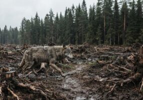 Волки начали выходить к деревням в Финляндии после вырубки леса для дата-центра Google