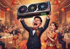 Невеста подарила жениху видеокарту GeForce RTX 5090