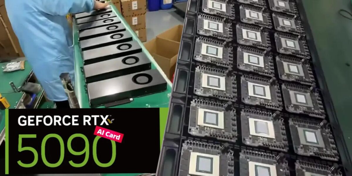 В Китае игровые видеокарты GeForce RTX 5090 массово переделывают в серверные ускорители